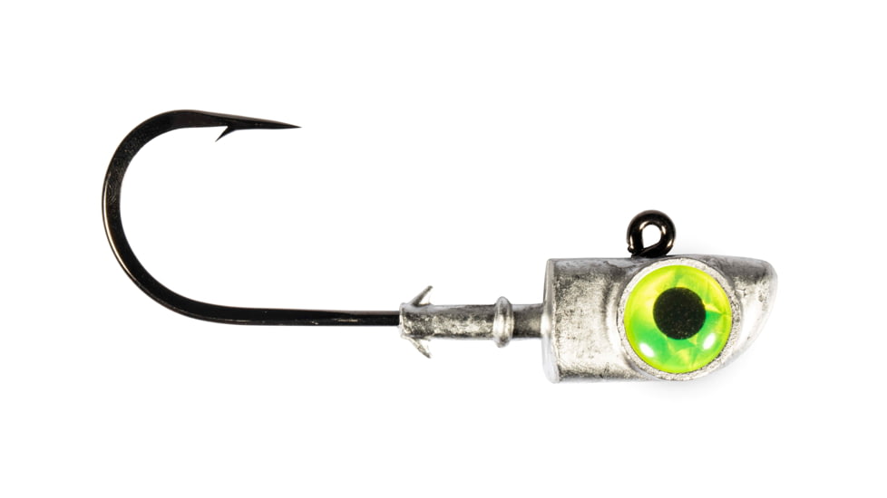 Z-man Diezel Eye Jighead, 1 oz, 8/0, 2 Pack, Chartreuse, DE801-03PK2