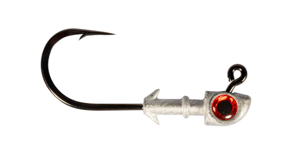 Z-man Diezel Eye Jighead, 3/8 oz, 6/0, 2 Pack, Red, DE6038-01PK2