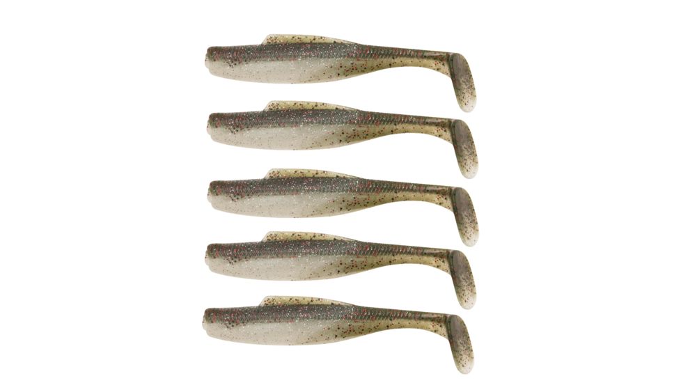 Z-man Diezel Minnowz Soft Bait, 5 Pack, 4 in, Red Bone, DMIN-266PK5