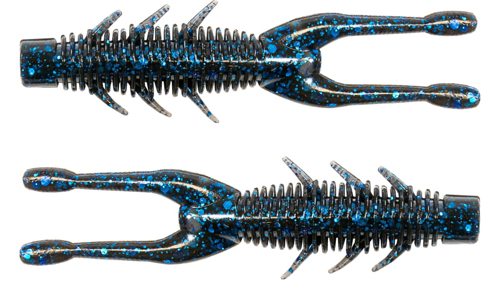 Z-man Elaztech TRD Hogz Creature Bait, 6, 3in, Black-Blue, THOGZ-02PK6