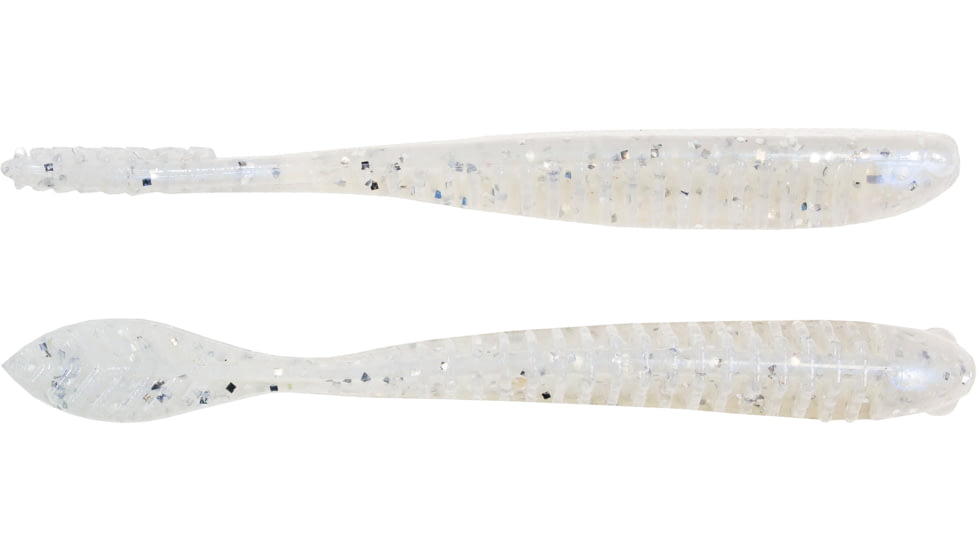 Z-man Elaztech Trick Shotz Drop Shot Soft Bait, 6, 3.5in, White Lightning, TS35-346PK6