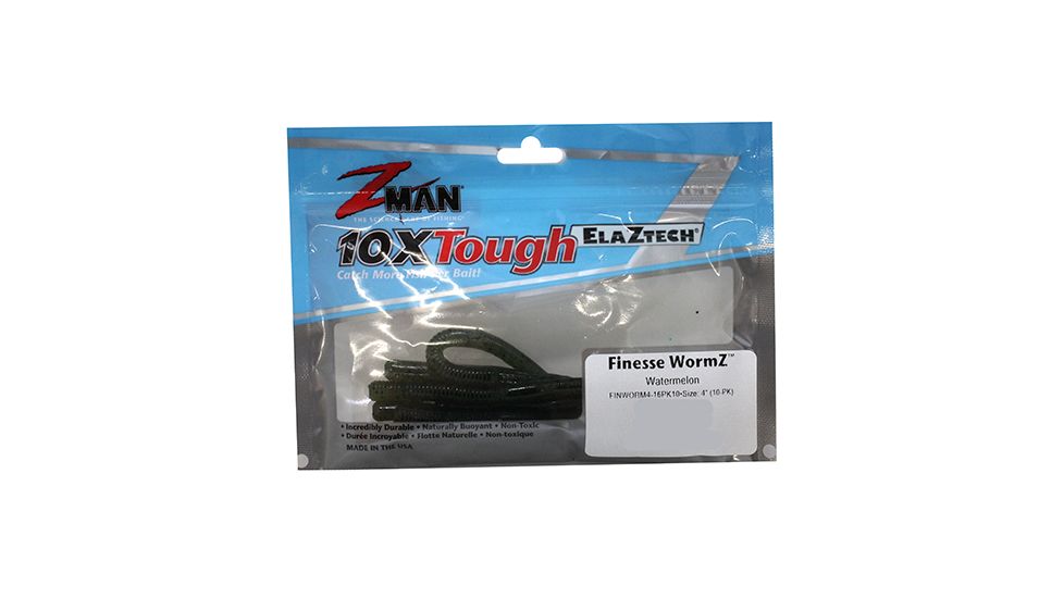 Z-man FINESSE WORMZ 4 WATERMELON 10PK FINWORM4-16PK10