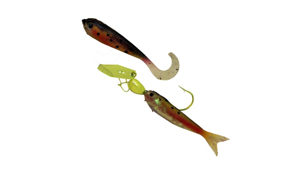 Z-man Flashback Mini Swim Jig, 1/8oz, Chartruese/Rainbow, CB-FBMINI18-10