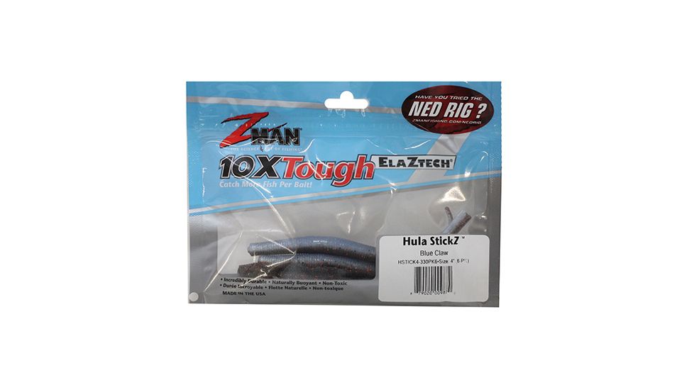 Z-man HULA STICKZ 4 BLUE CLAW6PK HSTICK4-330PK6