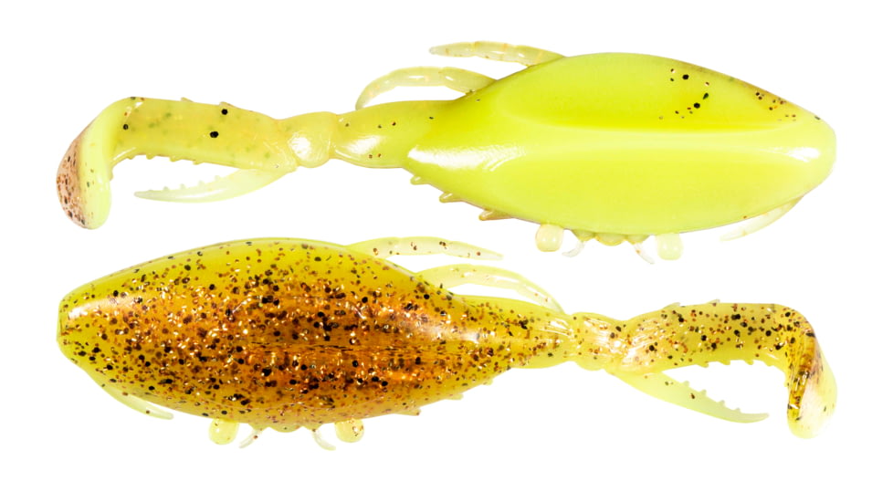 Z-man Kicker Crabz Soft Baits, 3 pack, 3.5 in, Sexy Penny, KC35-341PK3