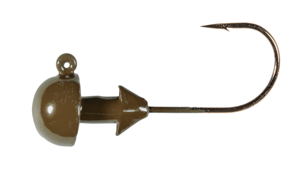 Z-man Og Mushroom Jigheads, Green Pumpkin, 3/32oz, 4 per Pack, OG332-01PK4