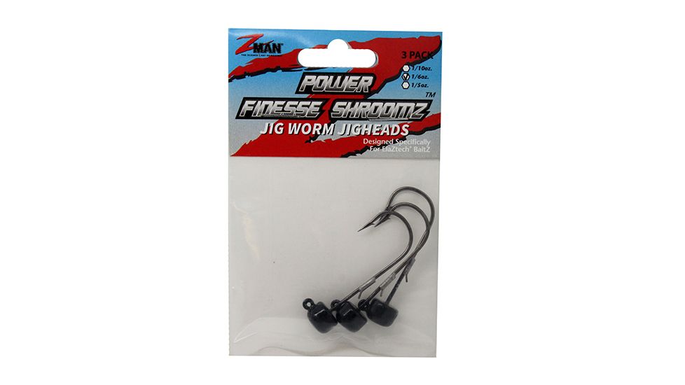 Z-man POWER FINESSE SHROOMZ 1/6oz3PK BLK PJH16-02PK3