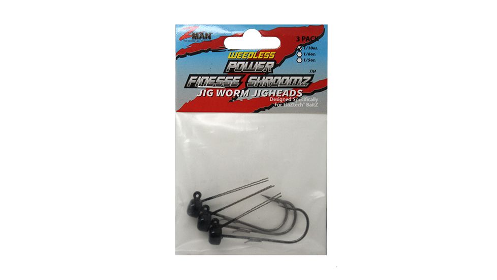 Z-man POWER FINESSE SHROOMZ WDLS 1/10oz3PK BLK PJHW110-02PK3