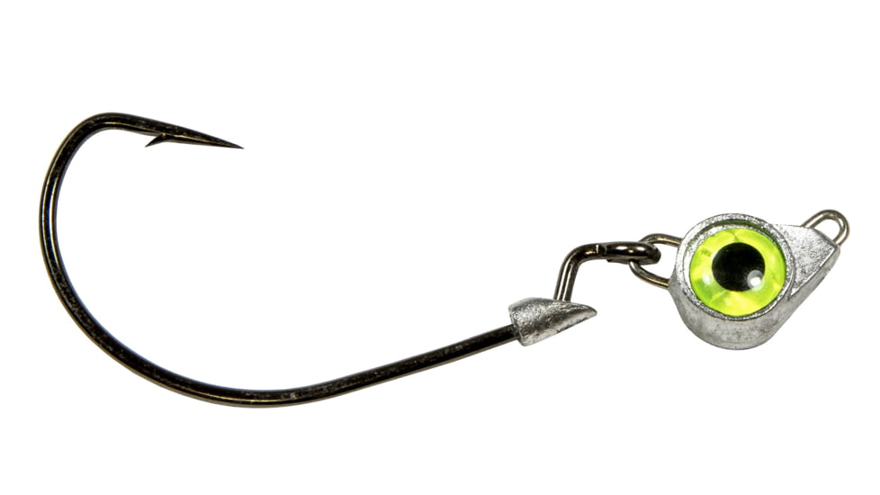 Z-man Texas Eye Jigheads, Chartreuse, 1/8oz, 3 per Pack, TXJH18-05PK3
