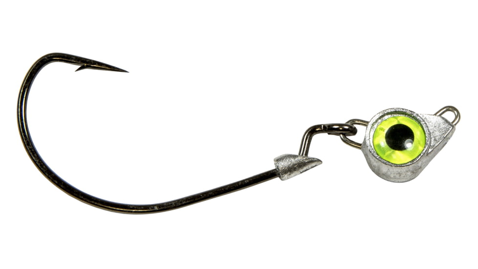 Z-man Texas Eye Jigheads, Chartreuse, 3/16oz, 3 per Pack, TXJH316-05PK3