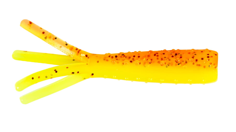 Z-man Tiny Ticklerz Soft Bait, 8 pack, 1.75in, Firetreuse, MTIC-380PK8