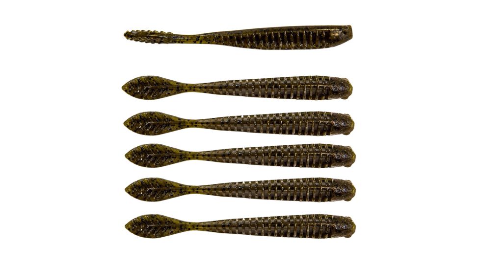 Z-man Trick Shotz Soft Bait, 6 pack, 3.5 in, Green Pumpkin, TS35-46PK6