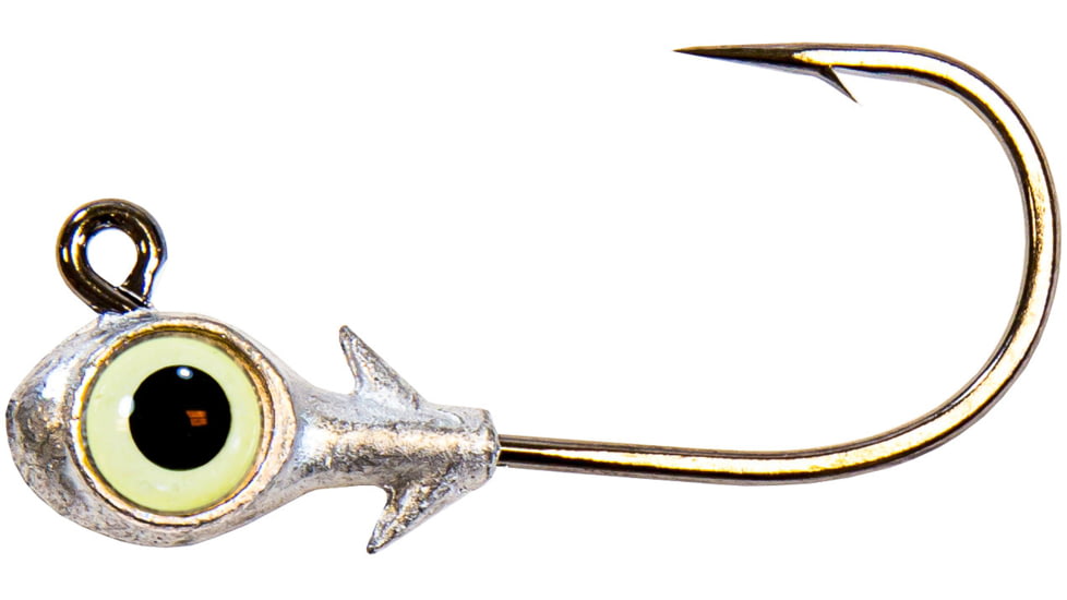 Z-man Trout Eye Finesse Jigheads, Glow, 3/16oz, 3 per Pack, TEFH316-03PK3