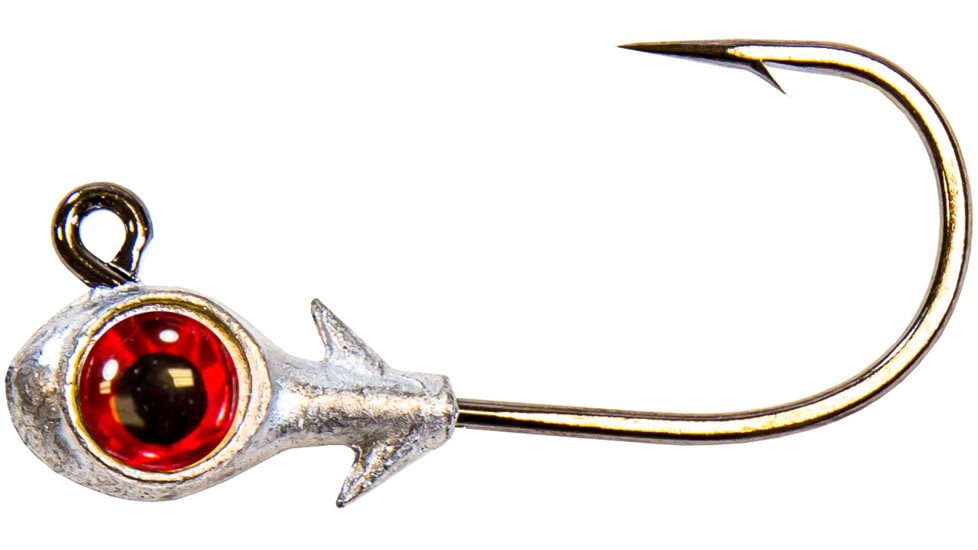 Z-man Trout Eye Finesse Jigheads, Red, 1/8oz, 3 per Pack, TEFH18-01PK3