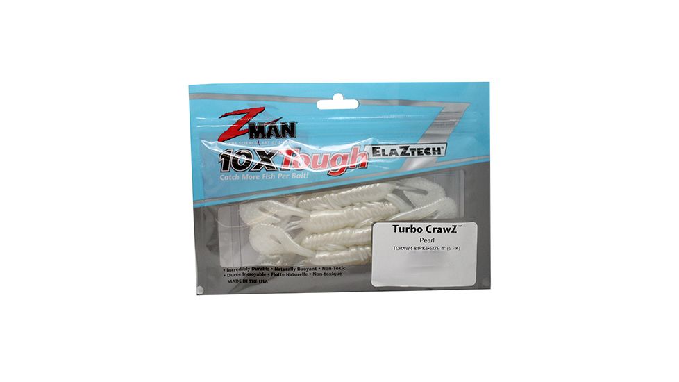 Z-man TURBO CRAWZ 4 PEARL6PK TCRAW4-84PK6