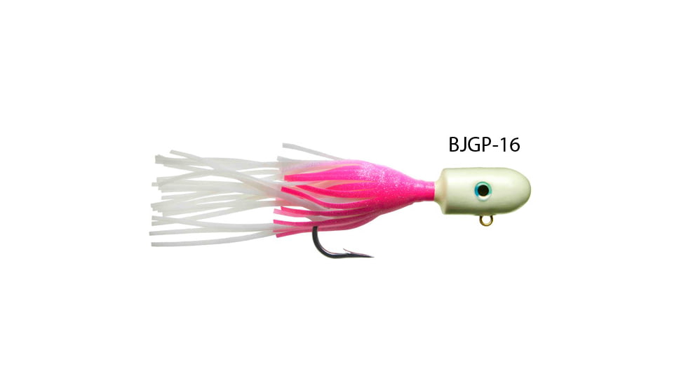 Zak Tackle Bottom Jig - 16oz, Pink/Glow Skirt - Glow Head, Z-BJGP-16