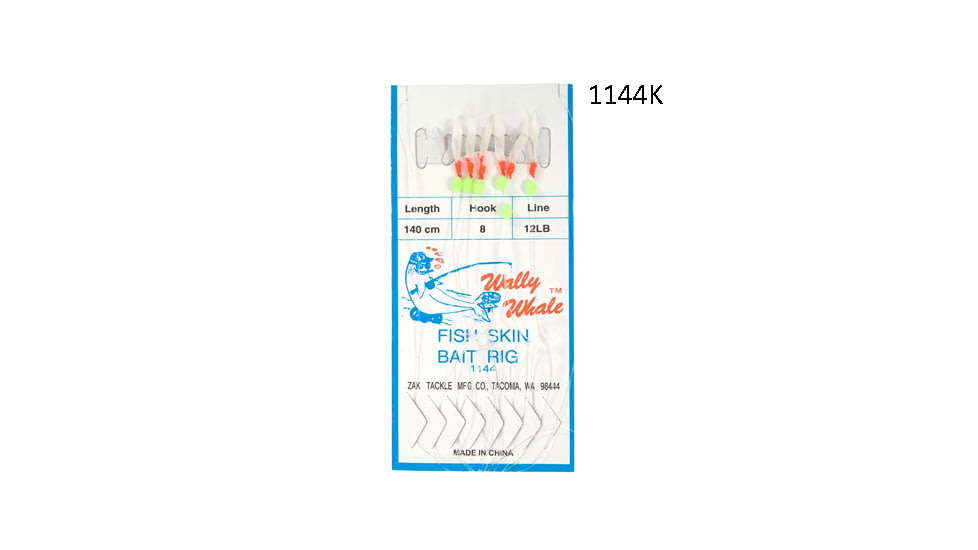 Zak Tackle Herring Jig Number 8Hk, Fish Skin/Glow Beads, Z-WW1144K