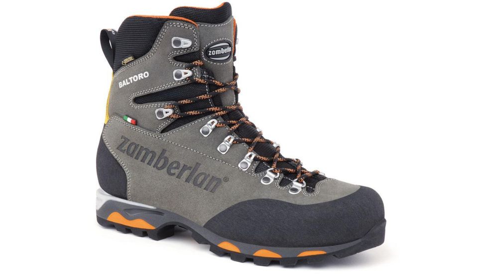 Zamberlan Baltoro GTX RR Mountaineering Boots - Mens, Graphite/Orange, Medium, 8, 1000GOM-Medium-8