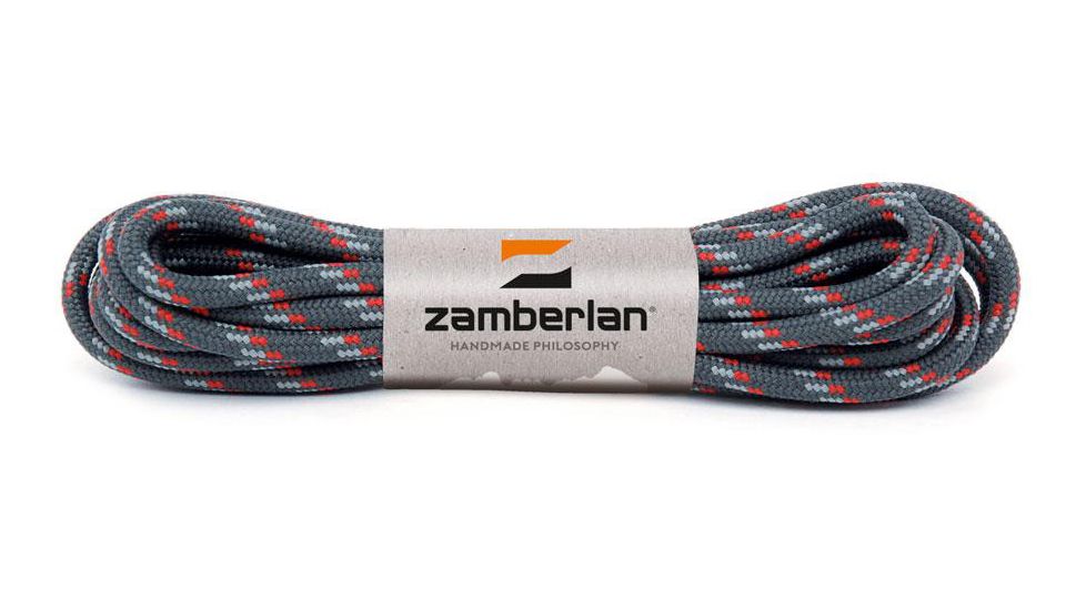 Zamberlan Replacement Round Boot Laces, Anthracite/Grey/Red, 175 cm, LACERD-AGR-175