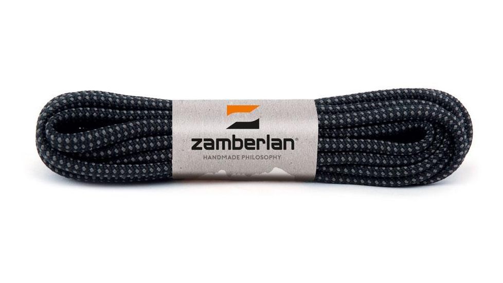Zamberlan Replacement Round Boot Laces, Black/Ash, 190 cm, LACERD-BKA-190
