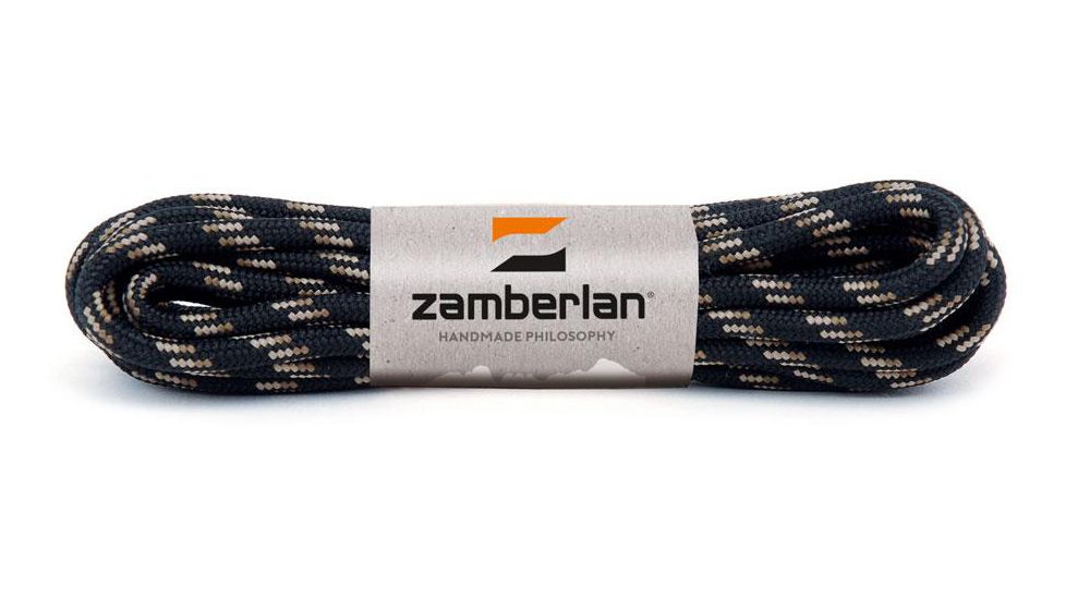 Zamberlan Replacement Round Boot Laces, Black/Grey/Beige, 190 cm, LACERD-BGB-190