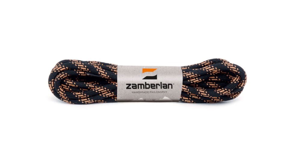 Zamberlan Replacement Round Boot Laces, Black/Orange, 190cm, LACERD-BOR-190