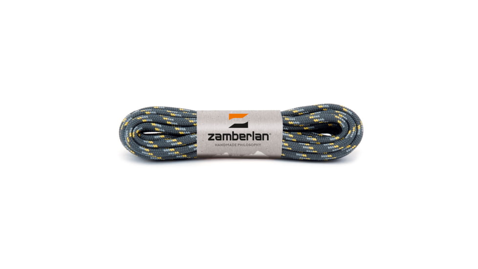 Zamberlan Replacement Round Boot Laces, Grey/Yellow, 190, LACERD-GYW-190