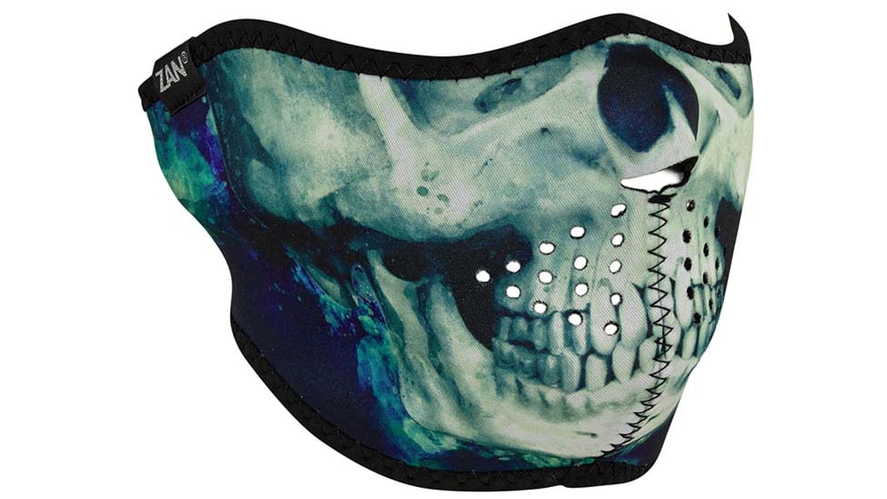 Zan Headgear Neoprene Half Face Mask, Paint Skull - WNFM414H