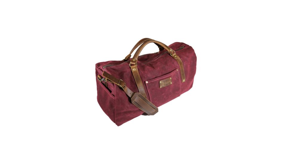 ZB Savoy Wax Canvas Weekender Bag, Burgandy WX18002BRG