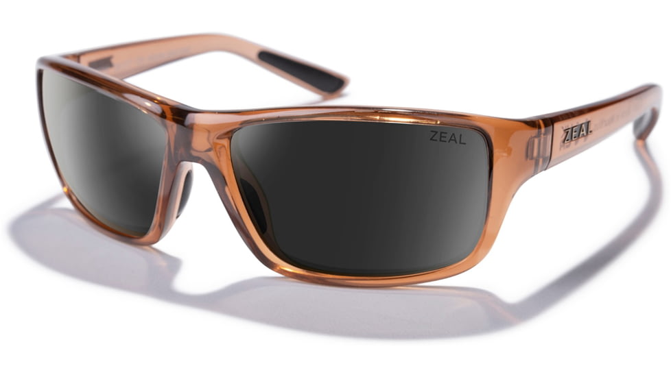 Zeal Optics Alma Plant-Based Small Wrap Polarized Sunglasses, Hazel/Dark Grey, Small, 12034