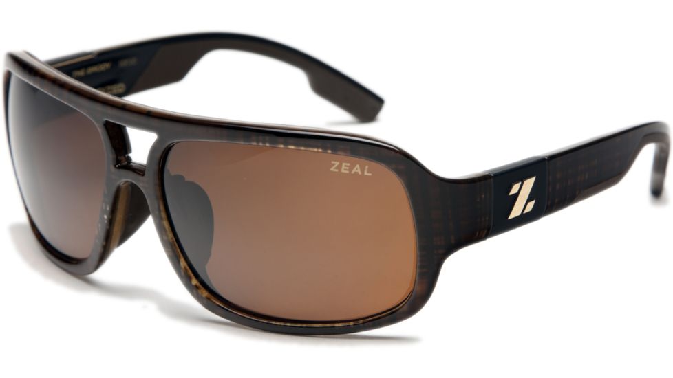Zeal Optics Brody Mens Sunglasses, Brown Plaid Frame and Polarized Copper Lens 10010