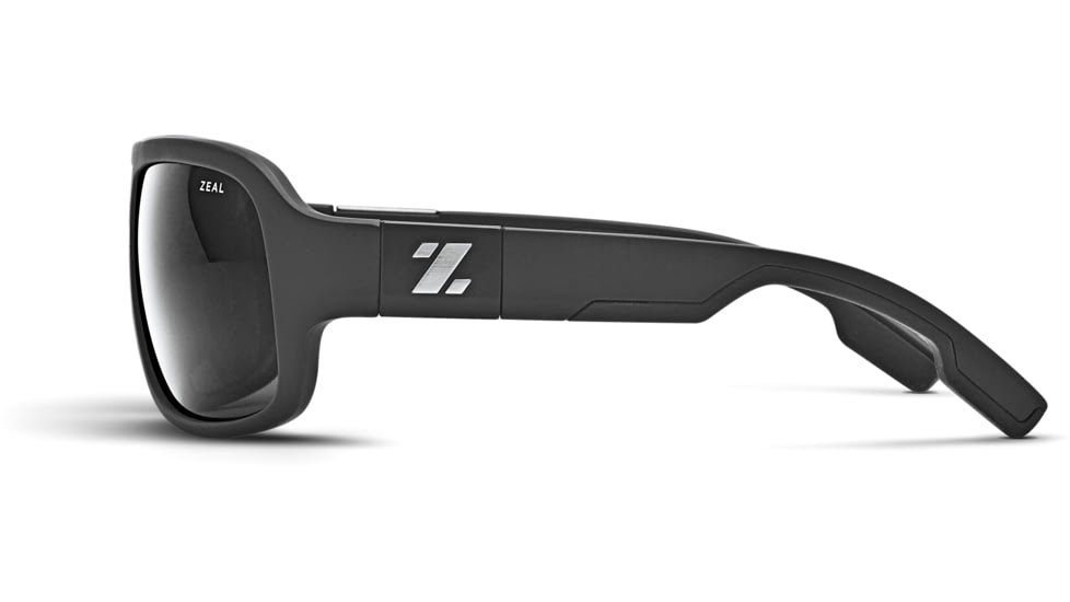 Zeal Optics Brody Mens Sunglasses, Matte Black Frame and Polarized Dark Grey Lens 10400