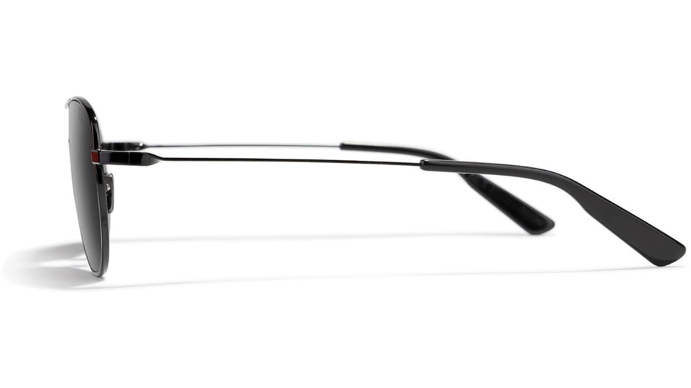 Zeal Optics Pescadero Eco-Friendly Stainless Steel Aviator Polarized Sunglasses, Black/Dark Grey, Medium, 12006