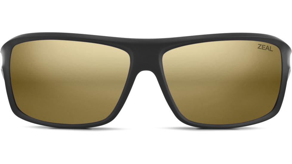 Zeal Optics Range Sunglasses - Black Frame,Polarized Copper Gold Mirror Lens 10894