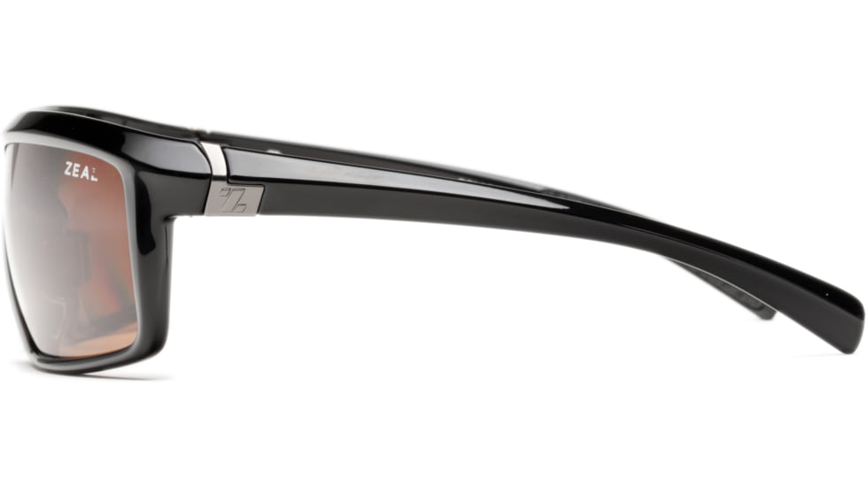 Zeal Optics Ridgeline Sunglasses, Black Gloss Frame and Polarized Copper Lens 10063
