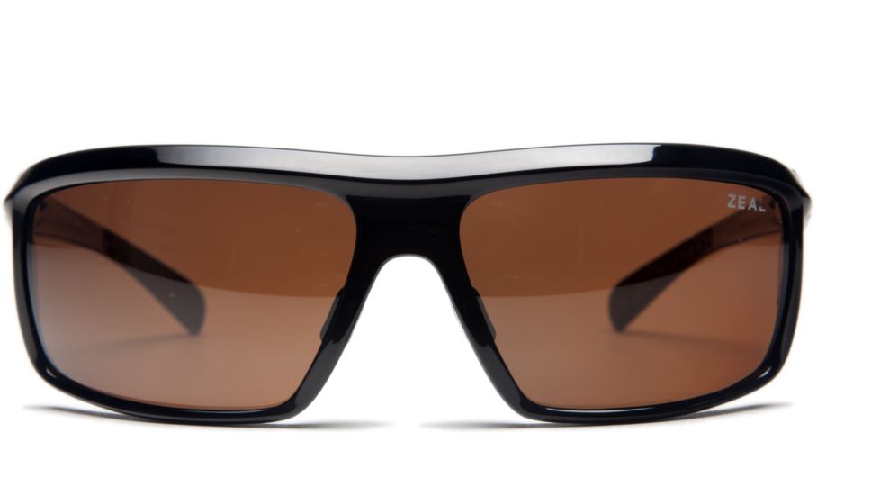 Zeal Optics Ridgeline Sunglasses, Black Gloss Frame and Polarized Copper Lens 10063