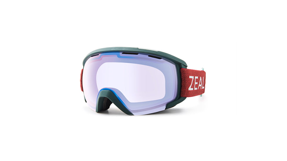 Zeal Optics Slate Goggles-Juniper Green-Sky Blue Mirror
