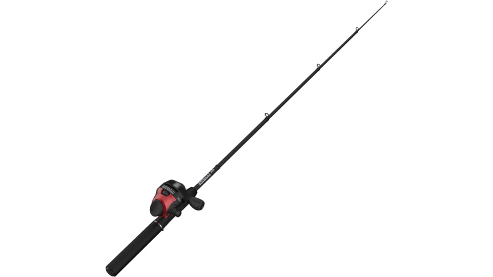 Zebco 202 Spincast Combo, TELE Size, 66 in, Black/Red, 202565TEL.FB4