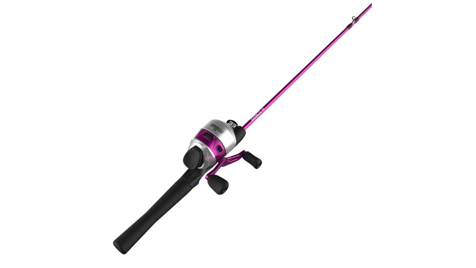 Zebco 33 Spincast Reel and Rod Combos, 2-Pack, 5ft 6in 2-PC Fiberglass Rods w/ EVA Handle, QuickSet Anti-Reverse Reels w/ Bite Alert, 1-Pink, 1-Black, 33NHH.BP4