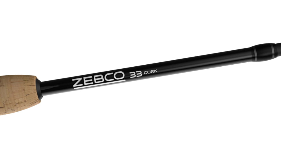 Zebco 33 Cork Micro Spincast Reel and Rod Combo, 5ft 2-PC Graphite Rod w/ Cork Handle, SZ 10 Reel, QuickSet Anti-Reverse Reel w/ Bite Alert, Silver/Black, 33MCC502ULA.NS4