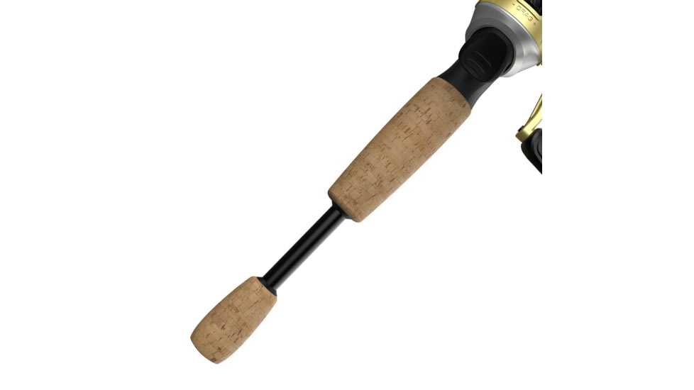 Zebco 33 Gold Micro Spincast Reel and Rod Combo, 5ft 2-PC Fiberglass Rod w/ Cork Handle, Instant Anti-Reverse Reel, Silver/Gold, 33MCG502ULA.NS4