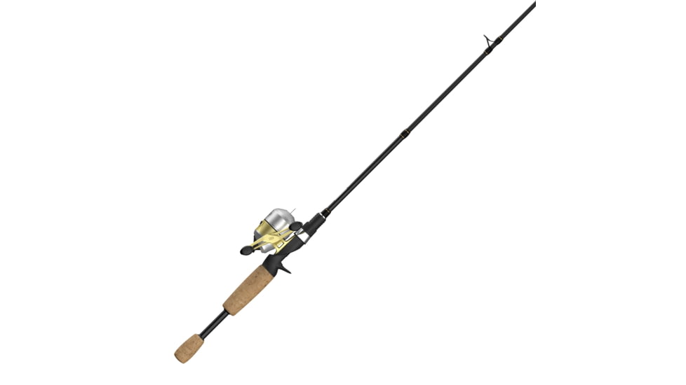 Zebco 33 Gold Micro Spincast Reel and Rod Combo, 5ft 2-PC Fiberglass Rod w/ Cork Handle, Instant Anti-Reverse Reel, Silver/Gold, 33MCG502ULA.NS4