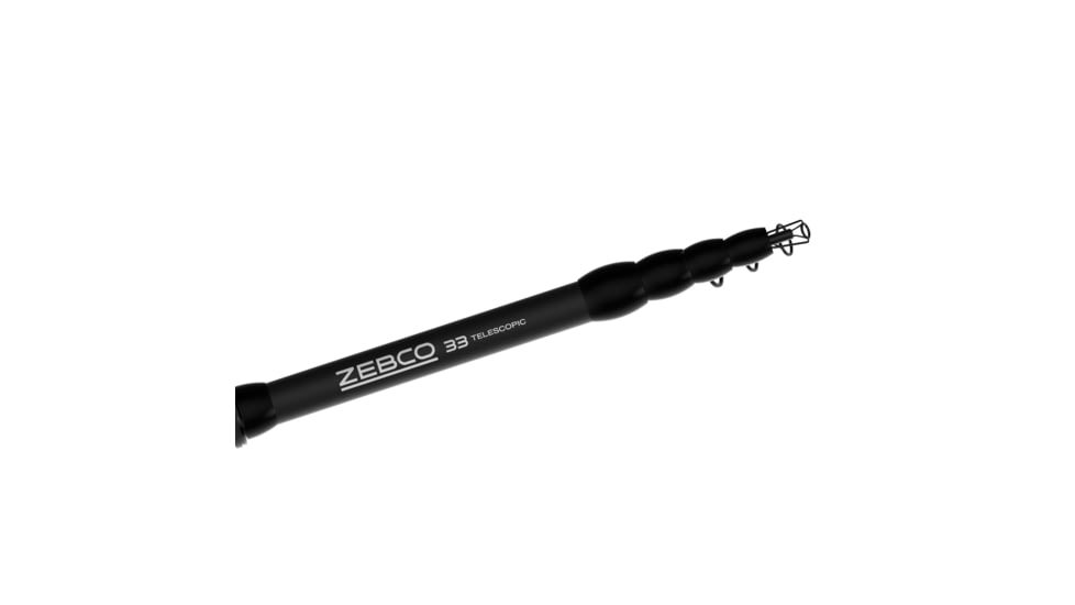 Zebco 33 Micro Triggerspin Spincast Reel and Telescopic Rod Combo, Extendable 19in to 5ft Telescopic Pole, QuickSet Anti-Reverse Reel w/ Bite Alert, Silver/Black, 33MTN505ULTEL.FB4