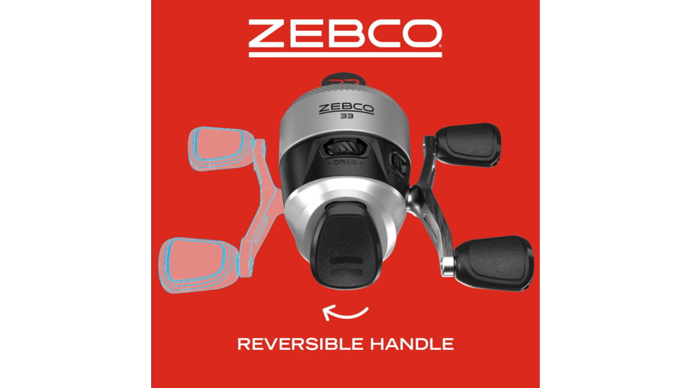 Zebco 33 Spincast Reel and Rod Combo, 5ft 6in 2-PC Fiberglass Rod, QuickSet Anti-Reverse Reel w/ Bite Alert, Including BONUS Reel, Silver, 3333N.BP4