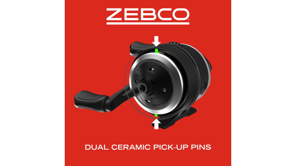 Zebco 33 Spincast Reel and Rod Combo, 5ft 6in 2-PC Fiberglass Rod, QuickSet Anti-Reverse Reel w/ Bite Alert, Including BONUS Reel, Silver, 3333N.BP4