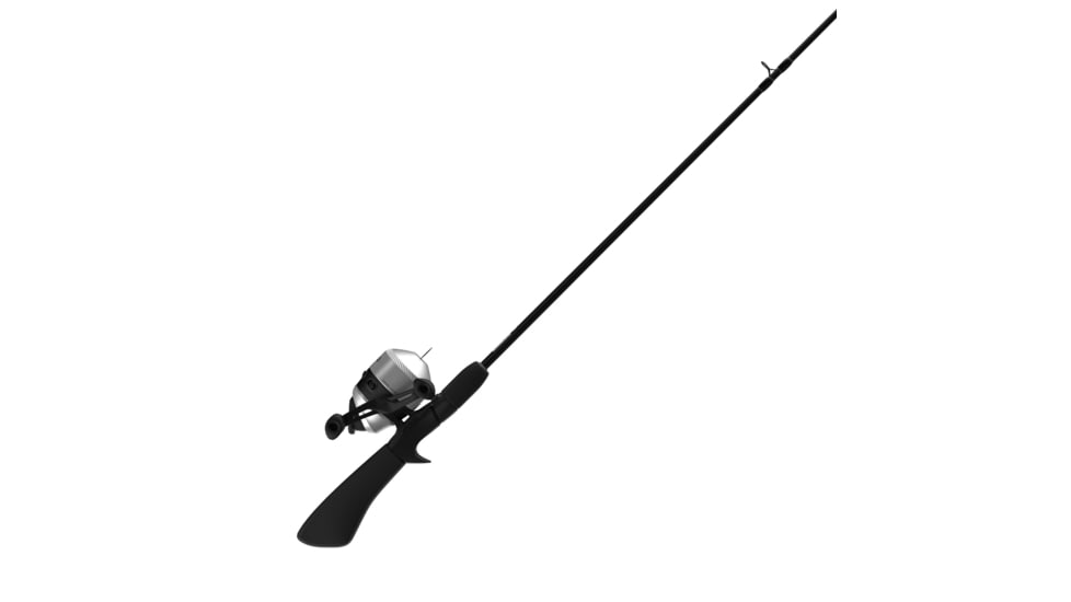 Zebco 33 Pistol Spincast Reel and Rod Combo, 5ft 6in 2-PC Fiberglass Rod w/ EVA Handle, QuickSet Anti-Reverse Reel w/ Bite Alert, Silver, 33562PMA.NS4