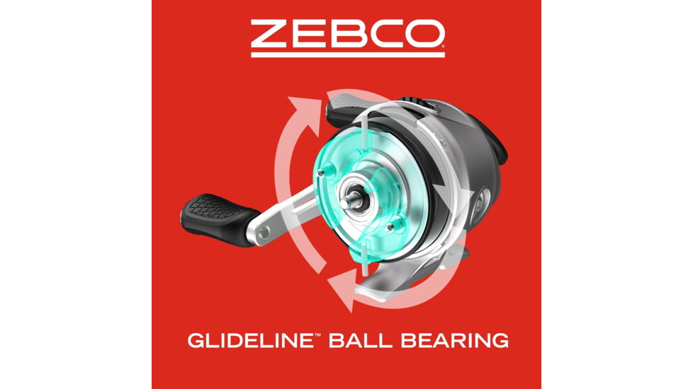 Zebco 33 Platinum Spincast Combo Rod, 5ft 6in, Medium, Moderate, 2 Pieces, Silver, 33NPL.BP4