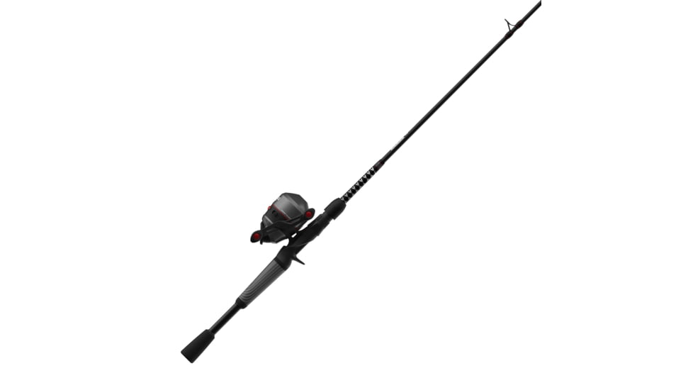 Zebco 33 Rhino Spincast Reel and Rod Combo, 6ft 2-PC E-Glass Rod w/ ComfortGrip Handle, QuickSet Anti-Reverse Reel w/ Bite Alert, Gray/Black, ZR33602MA.NS3