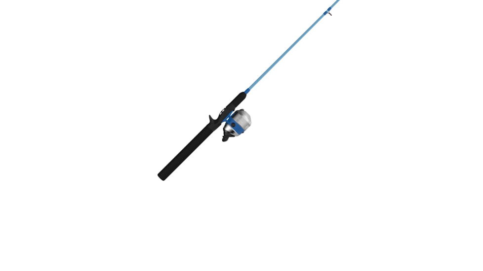Zebco 33 Salt Fisher Spincast Reel and Rod Combo, 6ft 6in 2-PC Telescopic Rod, Medium-Heavy, SZ 30 Reel, 3.6-1 Ratio, 4-PC Strike King Tackle Kit, Blue, 33SWSK662MH.FB4