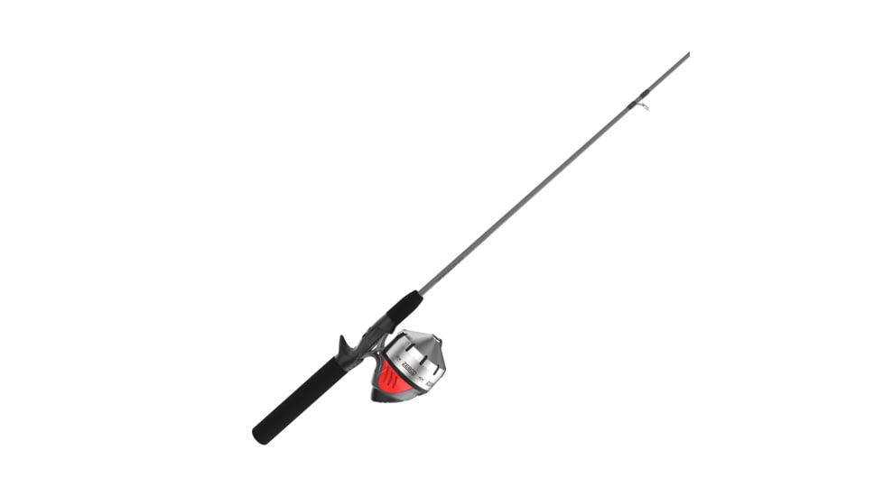 Zebco 404 Hoss Spincast Reel and Rod Combo, 5ft 6in 2-PC Rod, Medium, Moderate-Fast, SZ 40 Reel, 32-PC Eagle Claw Tackle Kit, RH Retrieve, Gray/Red, 404HOSSEC562M.FB4